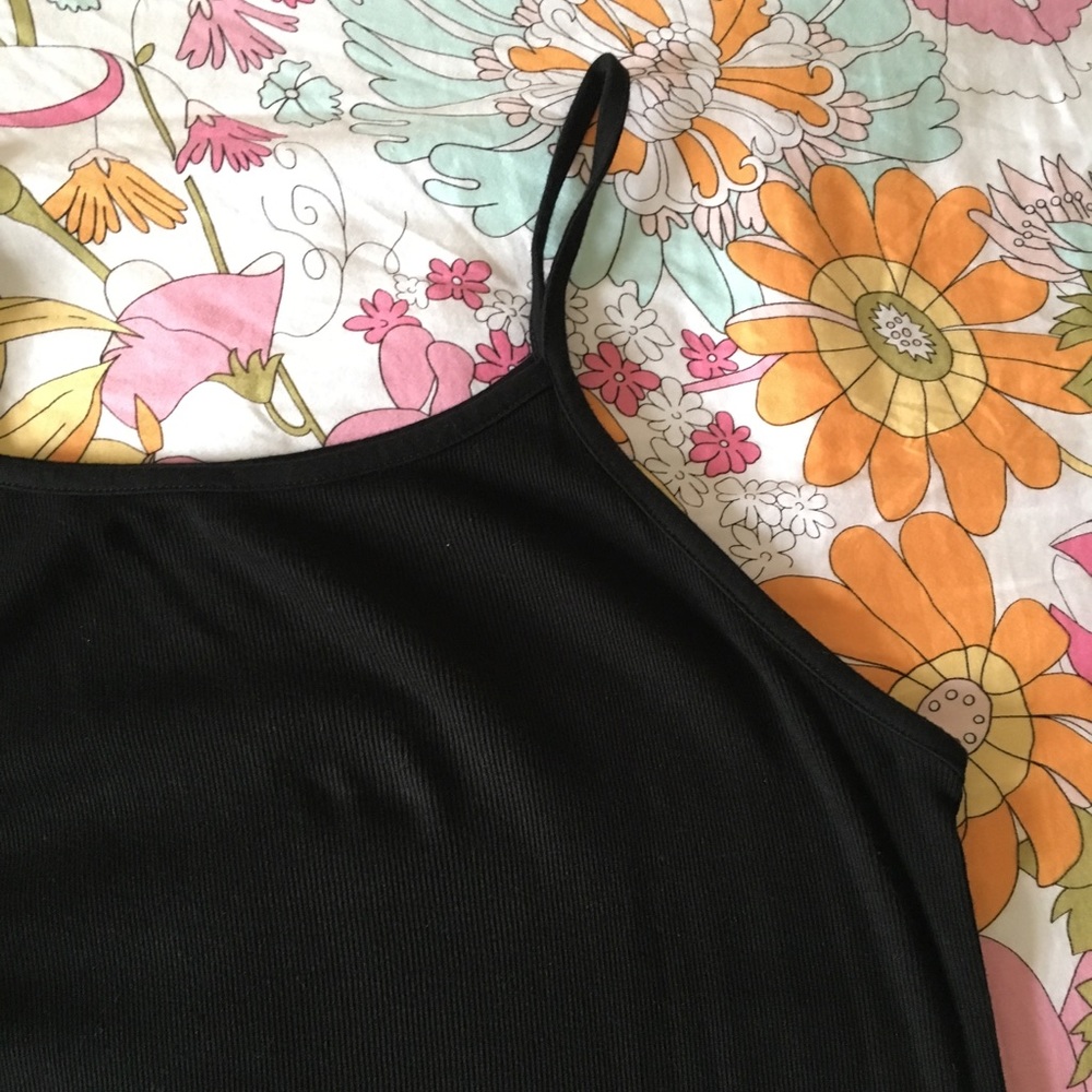 Topshop square-neck ribbded maxi dress